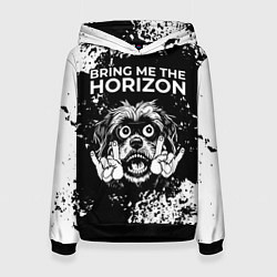 Толстовка-худи женская Bring Me the Horizon рок пес, цвет: 3D-черный