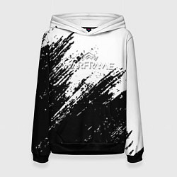 Толстовка-худи женская Warframe штриховка красок, цвет: 3D-черный