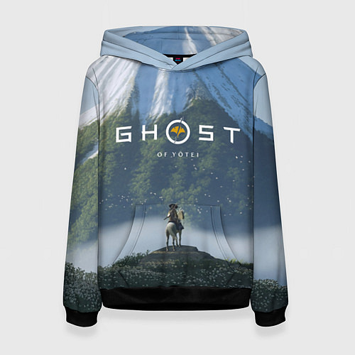 Женская толстовка Ацу на коне Ghost of Yotei / 3D-Черный – фото 1