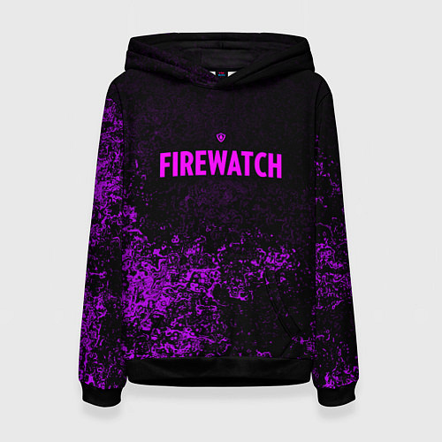 Женская толстовка Firewatch брызги красок неон / 3D-Черный – фото 1