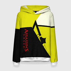 Толстовка-худи женская Assassins Creed geometry logo, цвет: 3D-белый