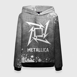 Толстовка-худи женская Metallica - grey gradient, цвет: 3D-черный