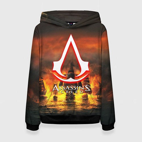 Женская толстовка Assassins Creed корабли / 3D-Черный – фото 1