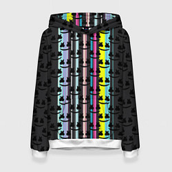 Толстовка-худи женская Marshmello dj pattern line, цвет: 3D-белый