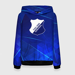 Толстовка-худи женская Hoffenheim blue poly, цвет: 3D-черный