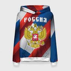 Женская толстовка Цвета флага России, паттерн