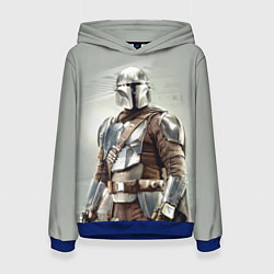 Толстовка-худи женская The Mandalorian - Din Djarin, цвет: 3D-синий