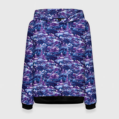 Женская толстовка Готическая ночь на Рождество / 3D-Черный – фото 1