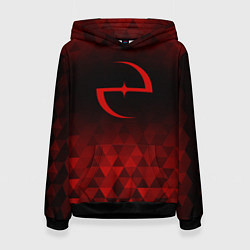 Толстовка-худи женская Evanescence red poly, цвет: 3D-черный