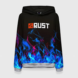 Женская толстовка Rust neon flame
