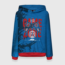 Толстовка-худи женская Логотип геймпада, цвет: 3D-красный