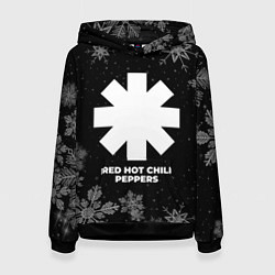Толстовка-худи женская Снежный Red Hot Chili Peppers, цвет: 3D-черный