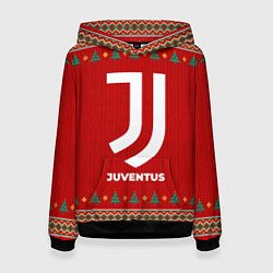 Толстовка-худи женская Juventus new year, цвет: 3D-черный