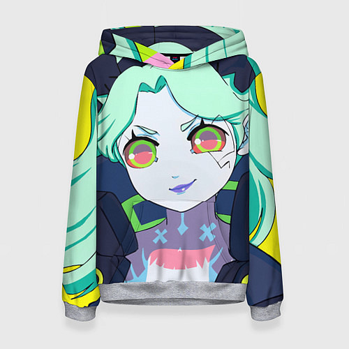 Женская толстовка Ребекка - киберпанк / 3D-Меланж – фото 1