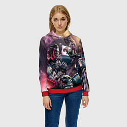 Толстовка-худи женская Лобо, цвет: 3D-красный — фото 2