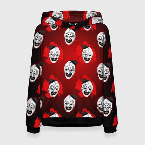 Женская толстовка Funny clown Art in blood / 3D-Черный – фото 1