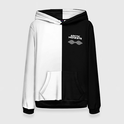 Женская толстовка Arctic Monkeys - черное и белое / 3D-Черный – фото 1