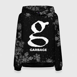 Толстовка-худи женская Снежный Garbage, цвет: 3D-черный