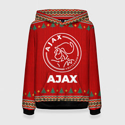 Толстовка-худи женская Ajax new year, цвет: 3D-черный