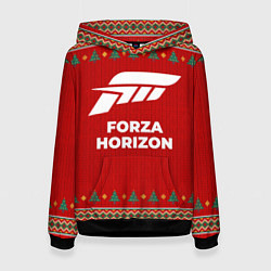 Толстовка-худи женская Forza Horizon new year, цвет: 3D-черный