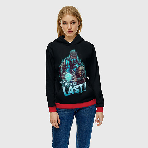 Женская толстовка Sub-zero - Mortal Kombat / 3D-Красный – фото 3