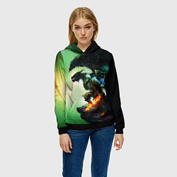 Толстовка-худи женская Inquisition Dragon Age, цвет: 3D-черный — фото 2