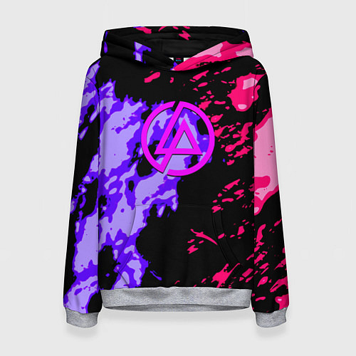 Женская толстовка Linkin park огненные краски / 3D-Меланж – фото 1