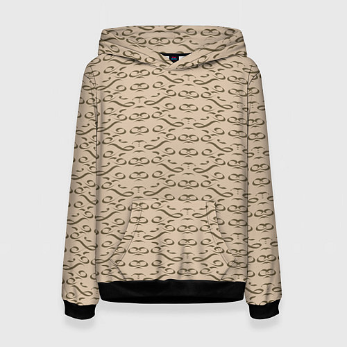 Женская толстовка Виньетка / 3D-Черный – фото 1