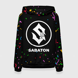 Толстовка-худи женская Sabaton конфети, цвет: 3D-черный