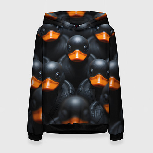 Женская толстовка Черные уточки / 3D-Черный – фото 1