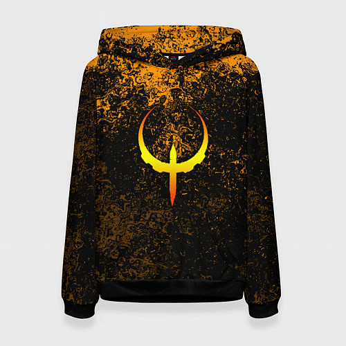 Женская толстовка Quake краски брызги оранжевый / 3D-Черный – фото 1
