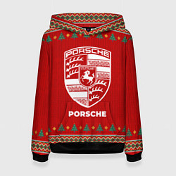 Толстовка-худи женская Porsche new year, цвет: 3D-черный