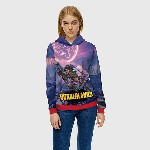 Женская толстовка Borderlands вооружение / 3D-Красный – фото 3