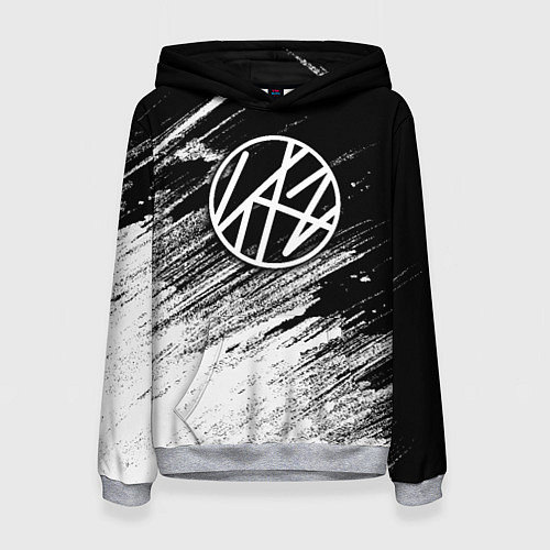 Женская толстовка Stray kids - черно-белый / 3D-Меланж – фото 1