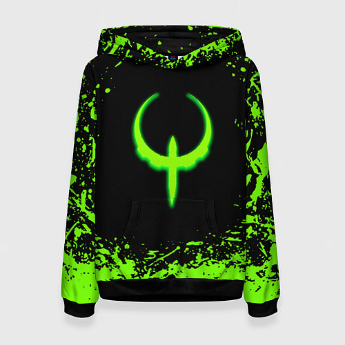 Женская толстовка Quake кислотные краски / 3D-Черный – фото 1