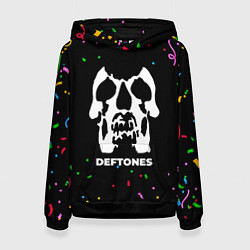 Толстовка-худи женская Deftones конфети, цвет: 3D-черный