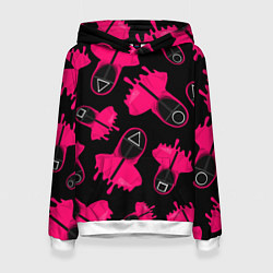 Толстовка-худи женская Стражи из игры в кальмара, цвет: 3D-белый