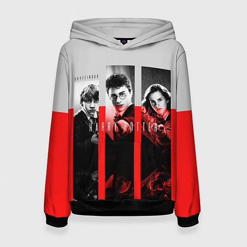 Женская толстовка Гарри Поттер и его друзья / 3D-Черный – фото 1