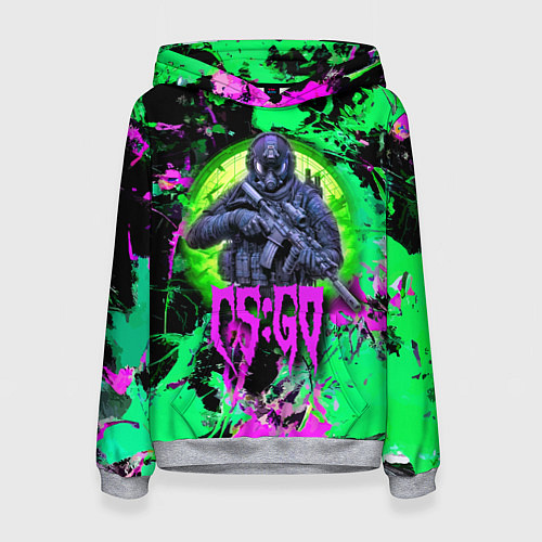 Женская толстовка Counter Strike - neon revolution / 3D-Меланж – фото 1