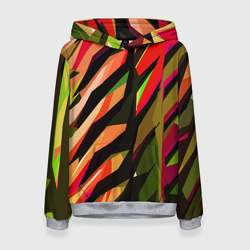 Женская толстовка Красно-чёрная абстракция / 3D-Меланж – фото 1