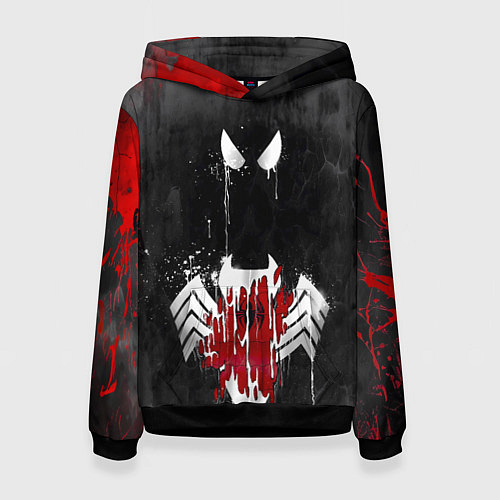 Женская толстовка Человек паук и веном / 3D-Черный – фото 1