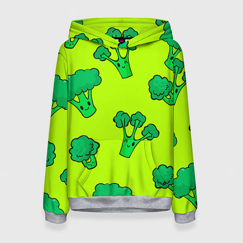 Женская толстовка Желтый брокколи 2 / 3D-Меланж – фото 1