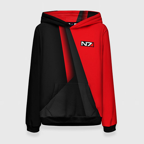Женская толстовка N7 - красная униформа / 3D-Черный – фото 1