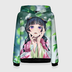 Толстовка-худи женская Монолог фармацевта - травница Маомао, цвет: 3D-черный