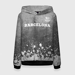 Толстовка-худи женская Barcelona - grey gradient посередине, цвет: 3D-черный