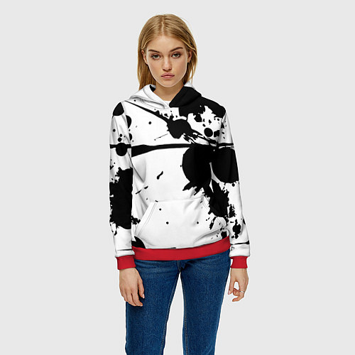 Женская толстовка Art blots - vanguard / 3D-Красный – фото 3