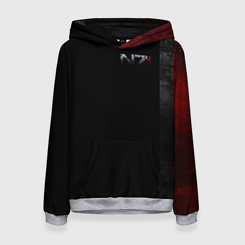 Женская толстовка Shepard N7 - темный / 3D-Меланж – фото 1