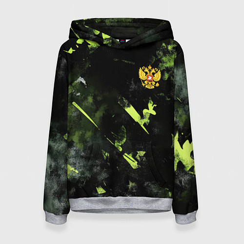 Женская толстовка Зеленая краска в виде камуфляжа / 3D-Меланж – фото 1