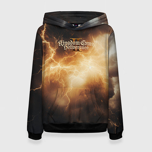 Женская толстовка Kingdom Come Deliverance 2 желтые молнии / 3D-Черный – фото 1