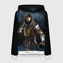 Толстовка-худи женская Mortal Kombat - Скорпион, цвет: 3D-белый